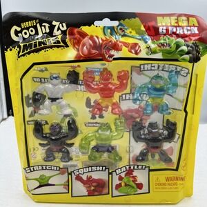 New! 2024 Heroes of Goo Jit Zu Minis Mega 6 Pack Goo vs Evil! Not Marvel or‎ DC